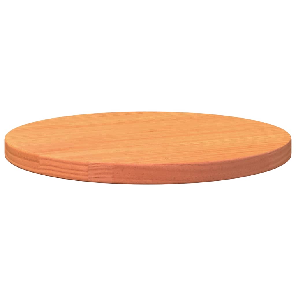 Bordplade rund voksbrun Ø40x2,5 cm massivt fyrretræ