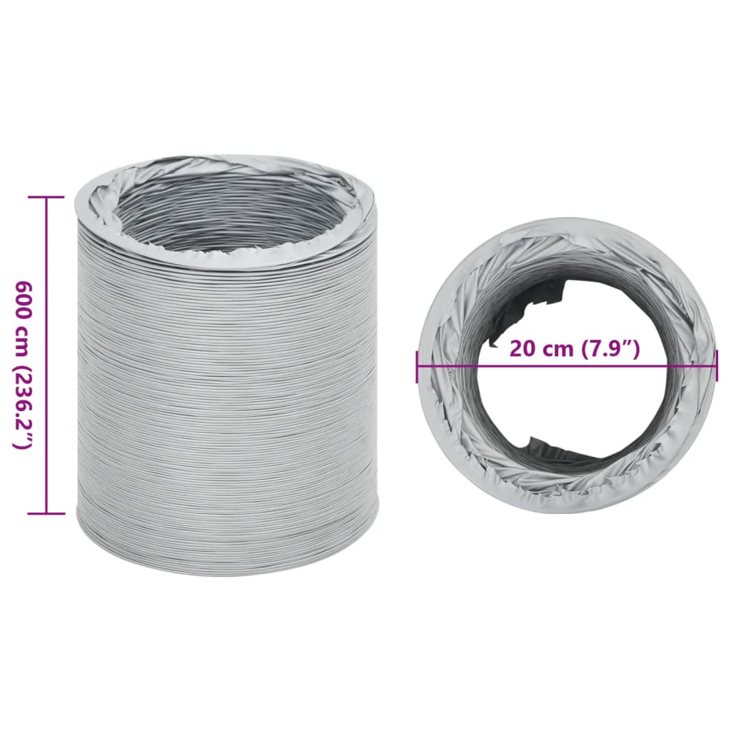 Udstødningsslange PVC 6 m Ø20 cm