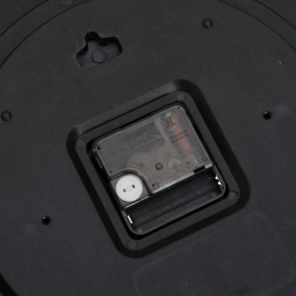 Vægur Gyldent og Hvidt Ø29,5 cm Polystyren og glas