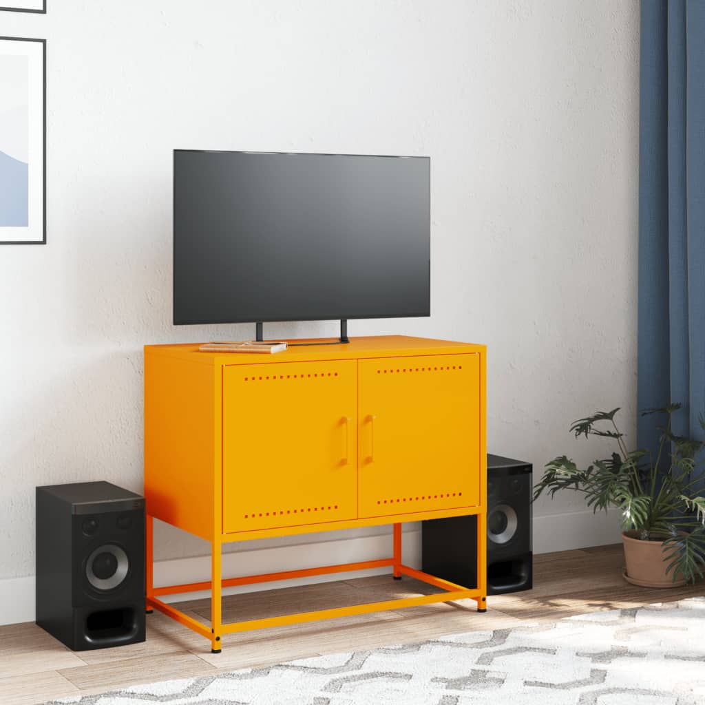 TV-skab Sennep Gul 68,5x39x60,5 cm Stål