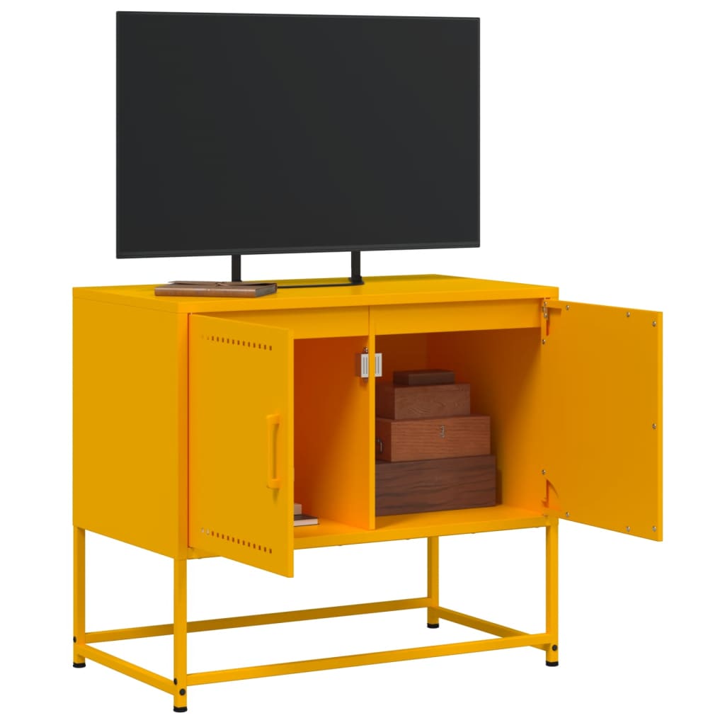 TV-skab Sennep Gul 68,5x39x60,5 cm Stål