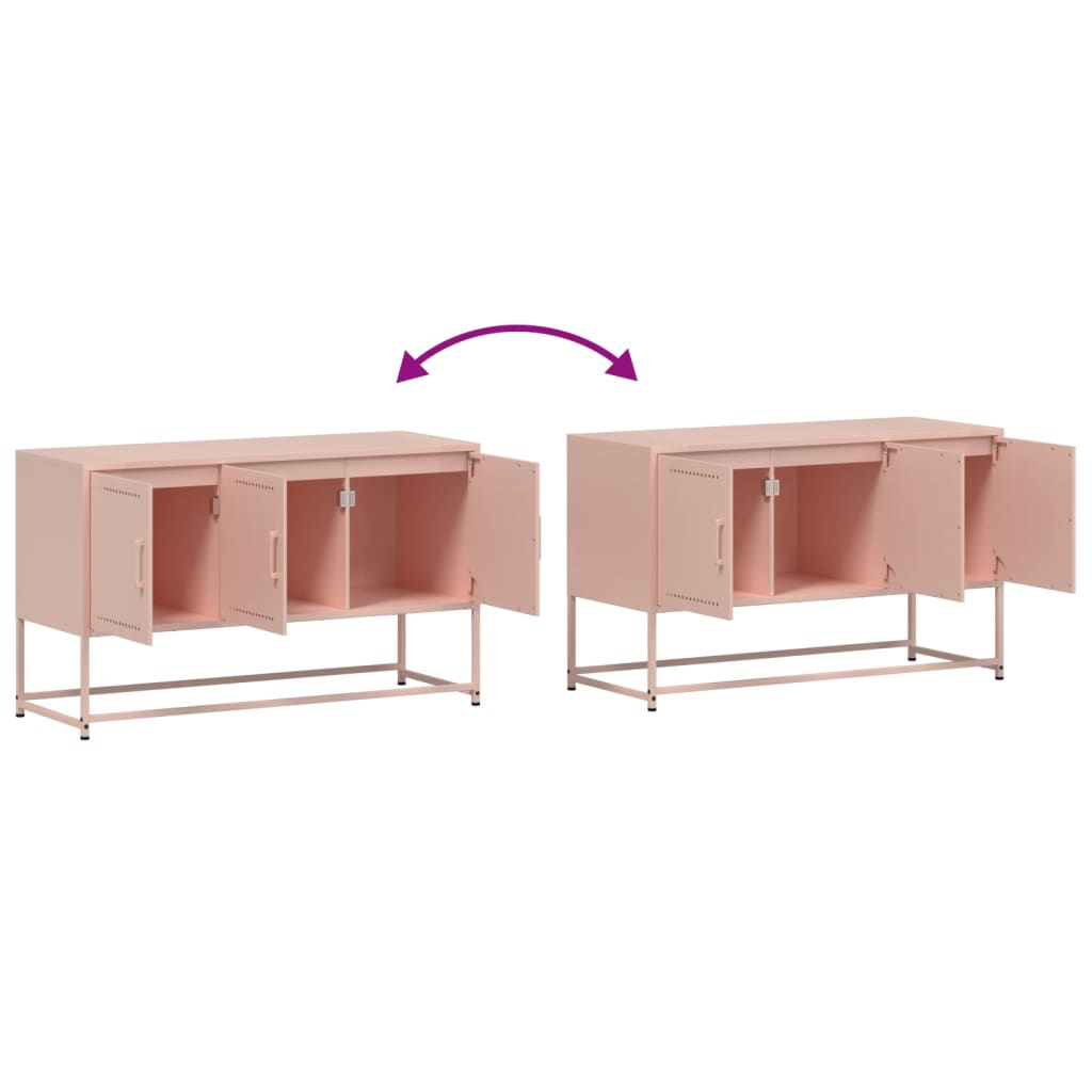 TV-skab Pink 100,5x39x60,5 cm Stål
