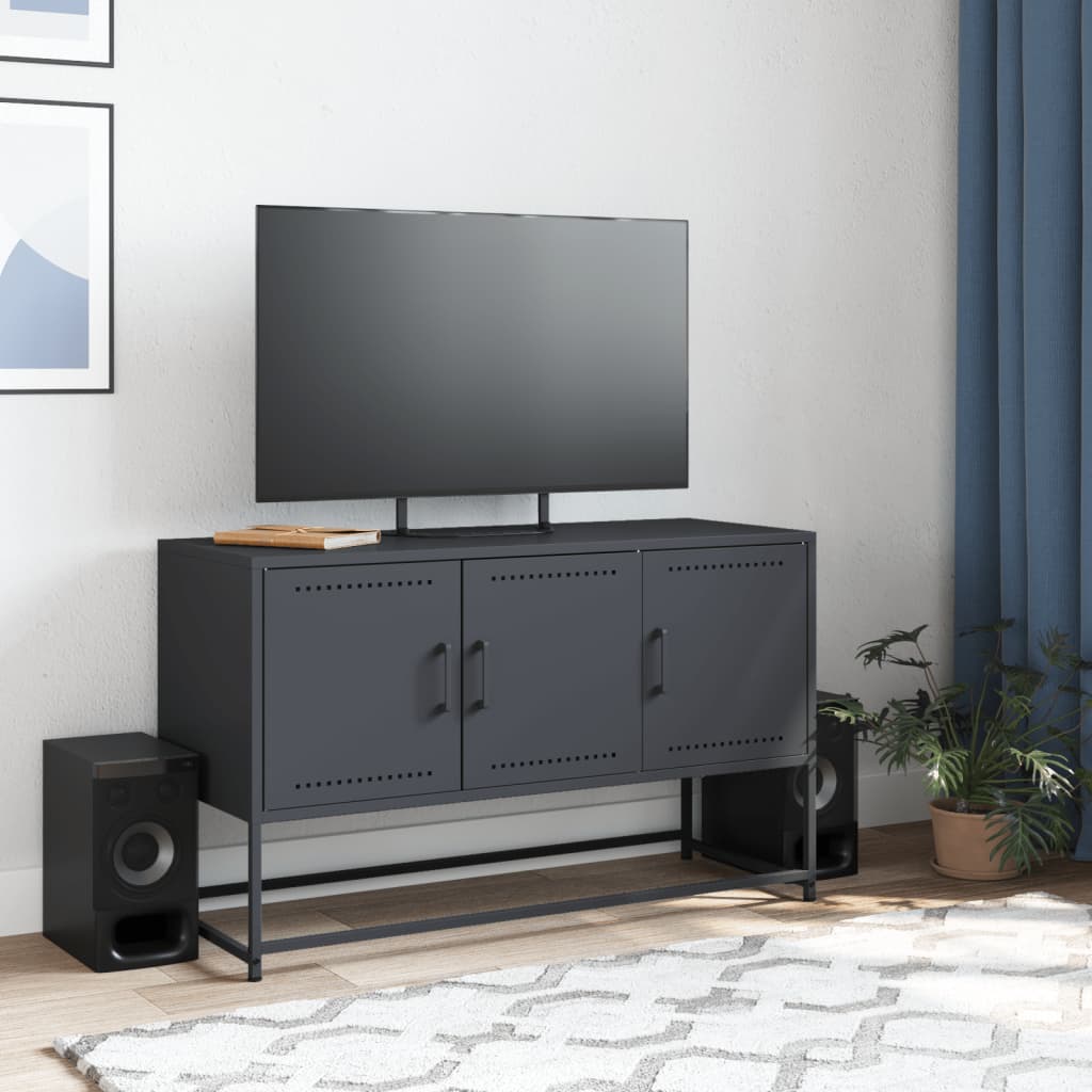 TV-skab Antracit 100,5x39x60,5 cm Stål