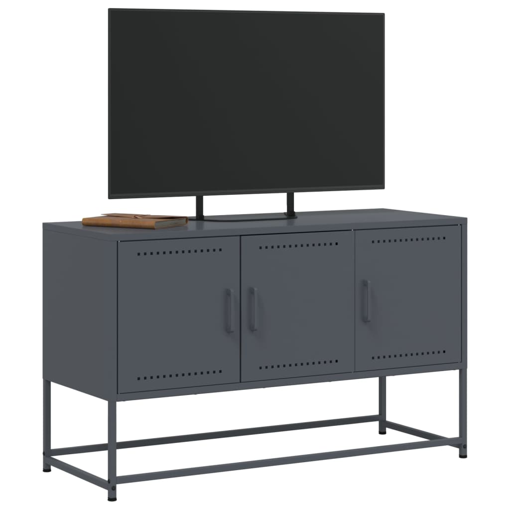 TV-skab Antracit 100,5x39x60,5 cm Stål