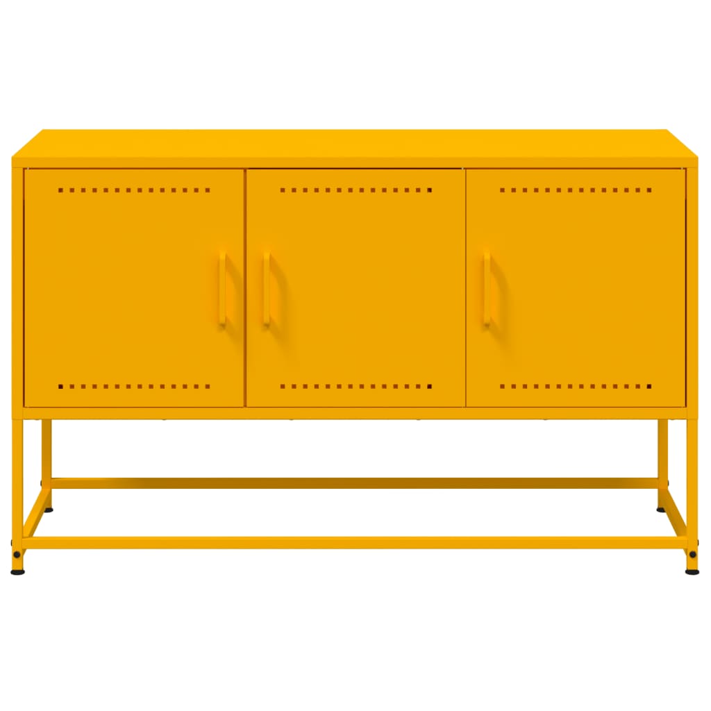 TV-skab Sennep Gul 100,5x39x60,5 cm Stål