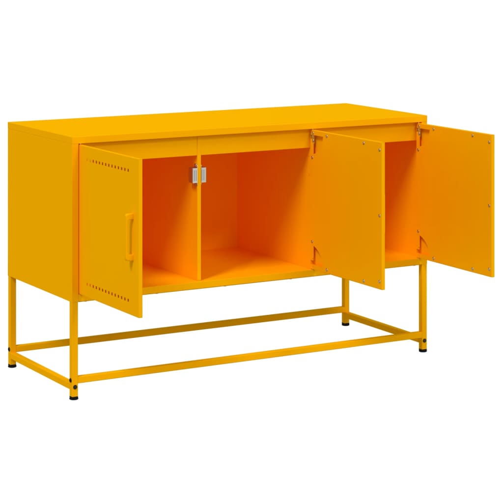 TV-skab Sennep Gul 100,5x39x60,5 cm Stål
