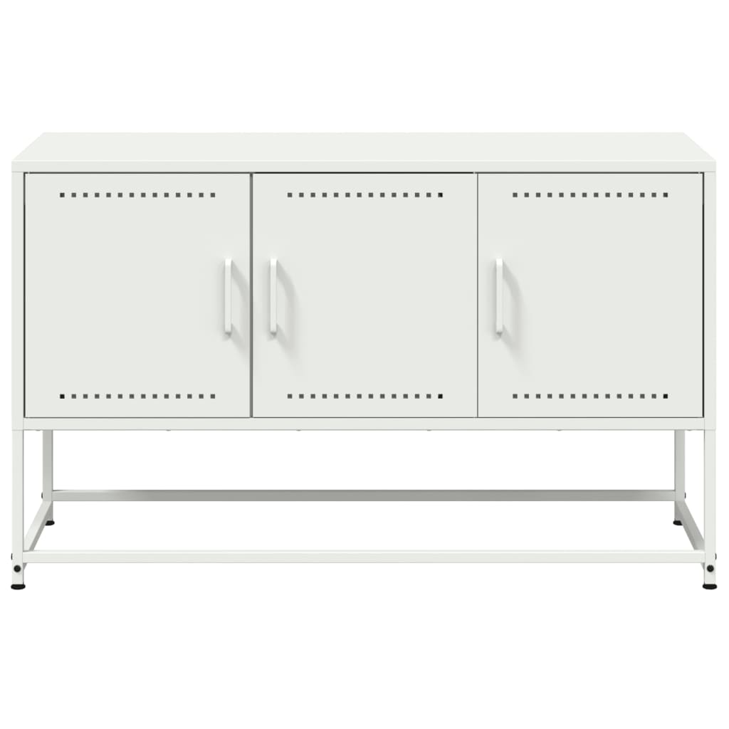 TV-skab Hvid 100,5x39x60,5 cm Stål