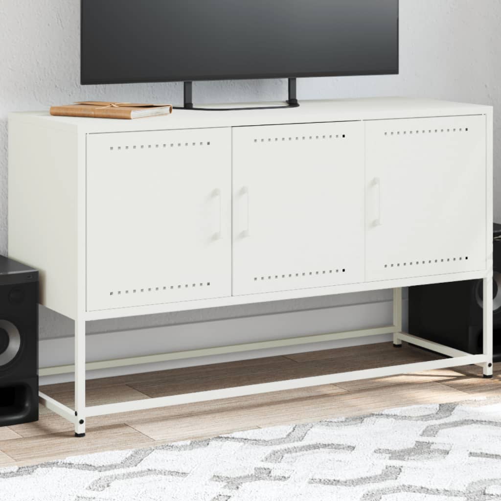 TV-skab Hvid 100,5x39x60,5 cm Stål