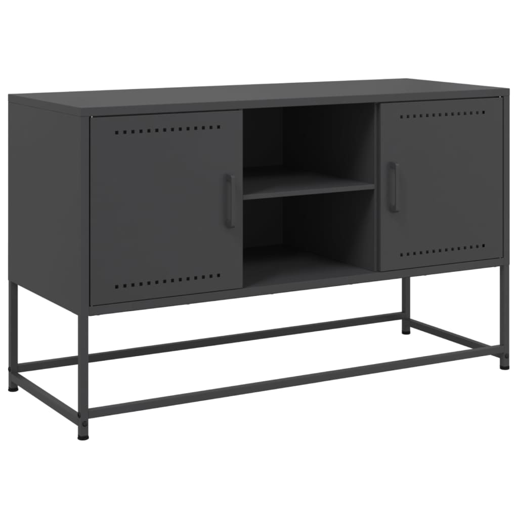 TV-skab Sort 100,5x39x60,5 cm Stål