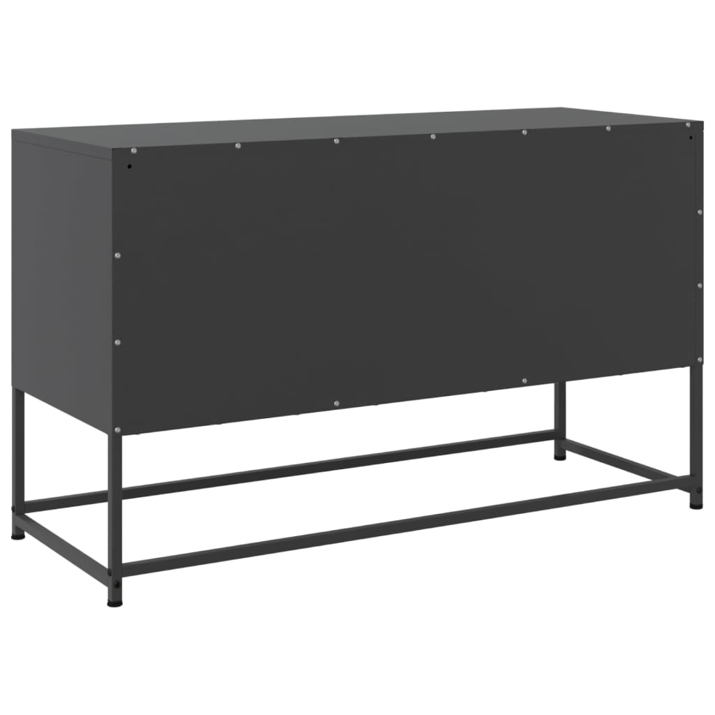 TV-skab Sort 100,5x39x60,5 cm Stål