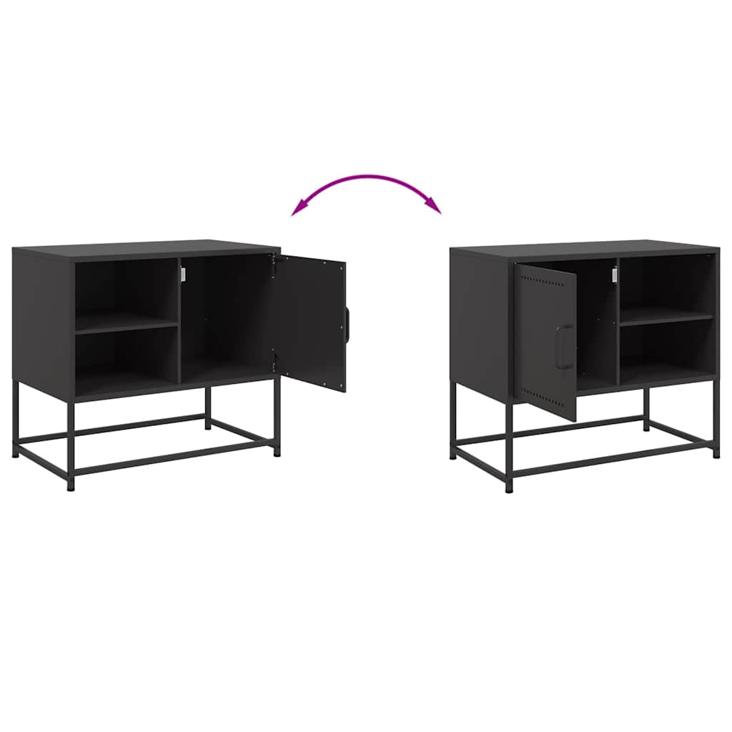TV-skab Sort 68x39x60,5 cm Stål