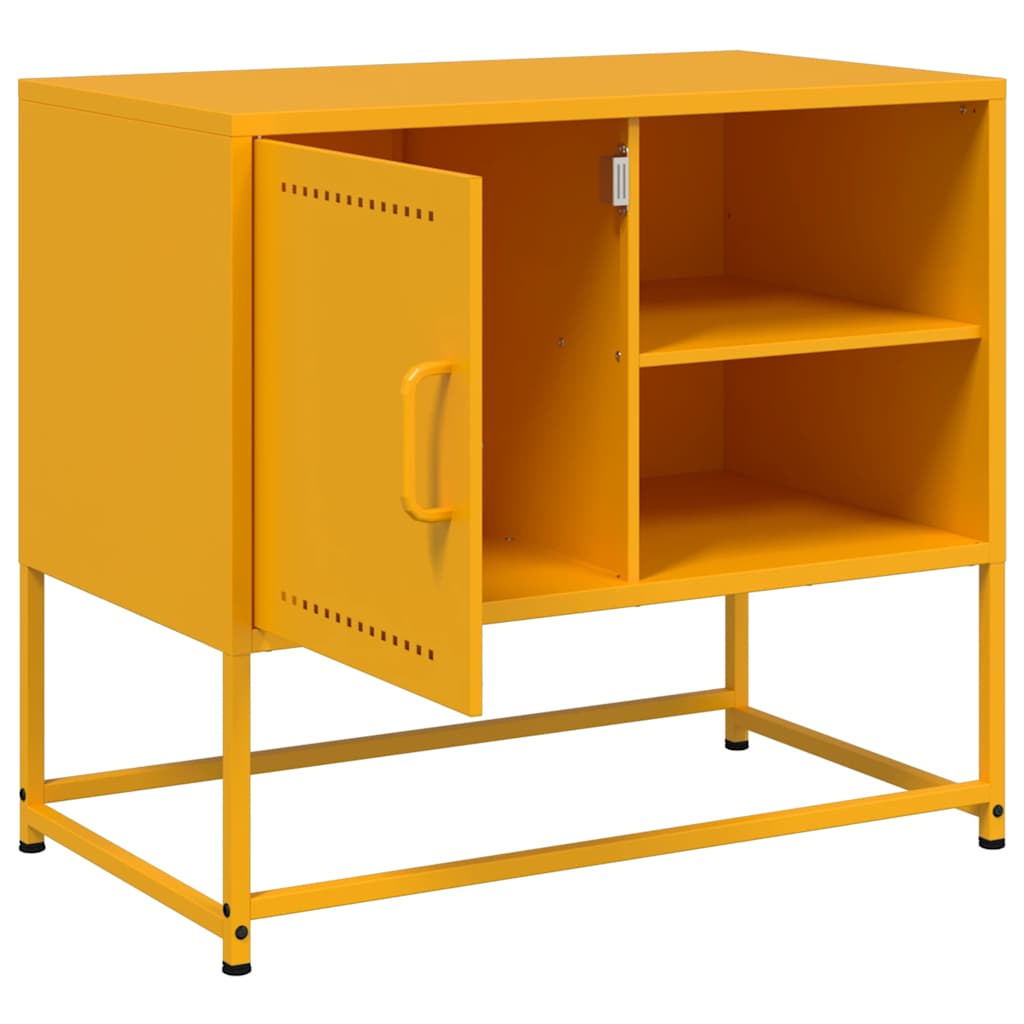 TV-skab Sennep Gul 68x39x60,5 cm Stål