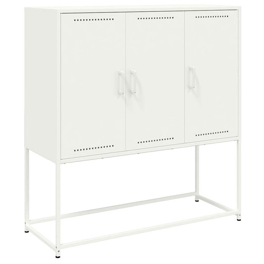 Highboard Weiß 100,5x39x107 cm Stahl