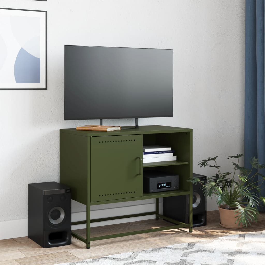 TV-skab Sennep Gul 100,5x39x60,5 cm Stål