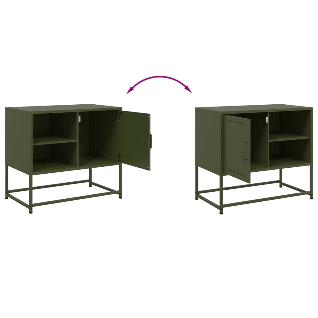 TV-skab Sennep Gul 100,5x39x60,5 cm Stål