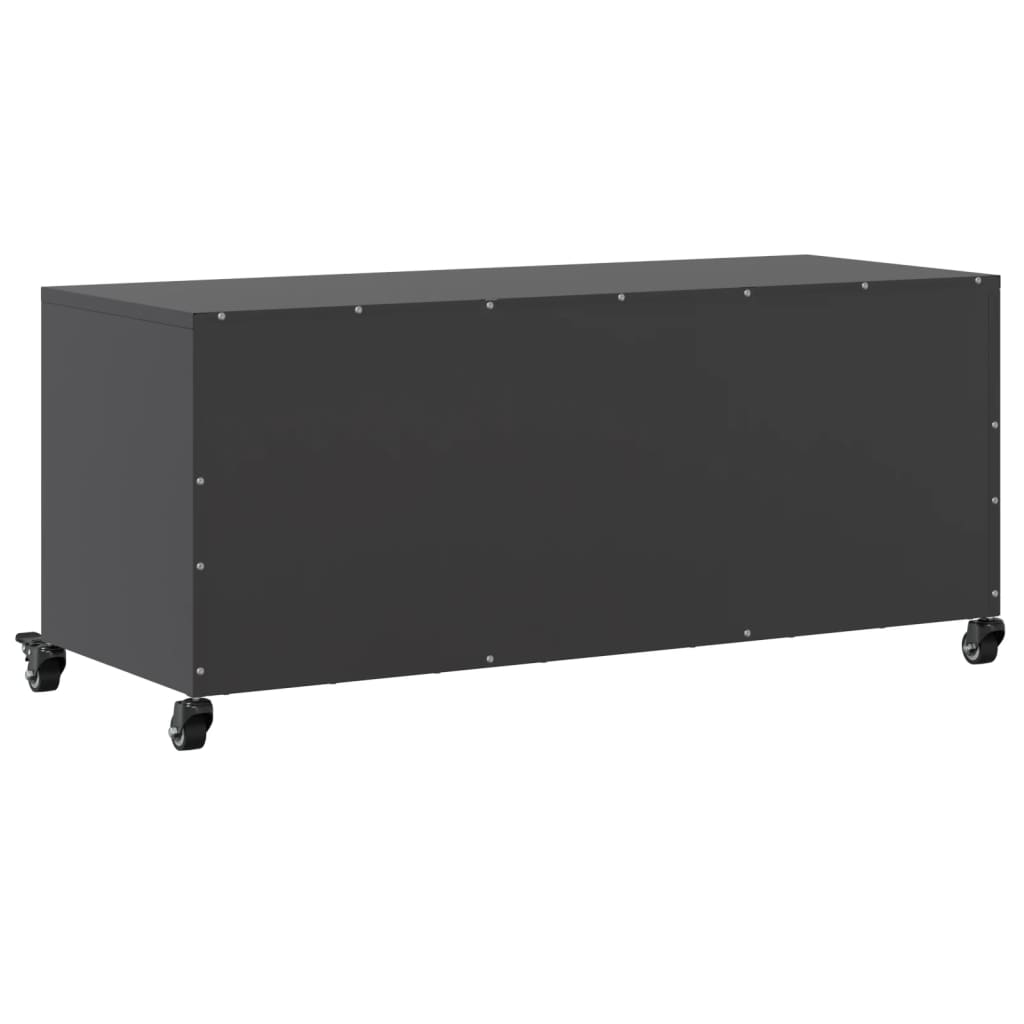 TV-skab Sort 100,5x39x43,5 cm Stål