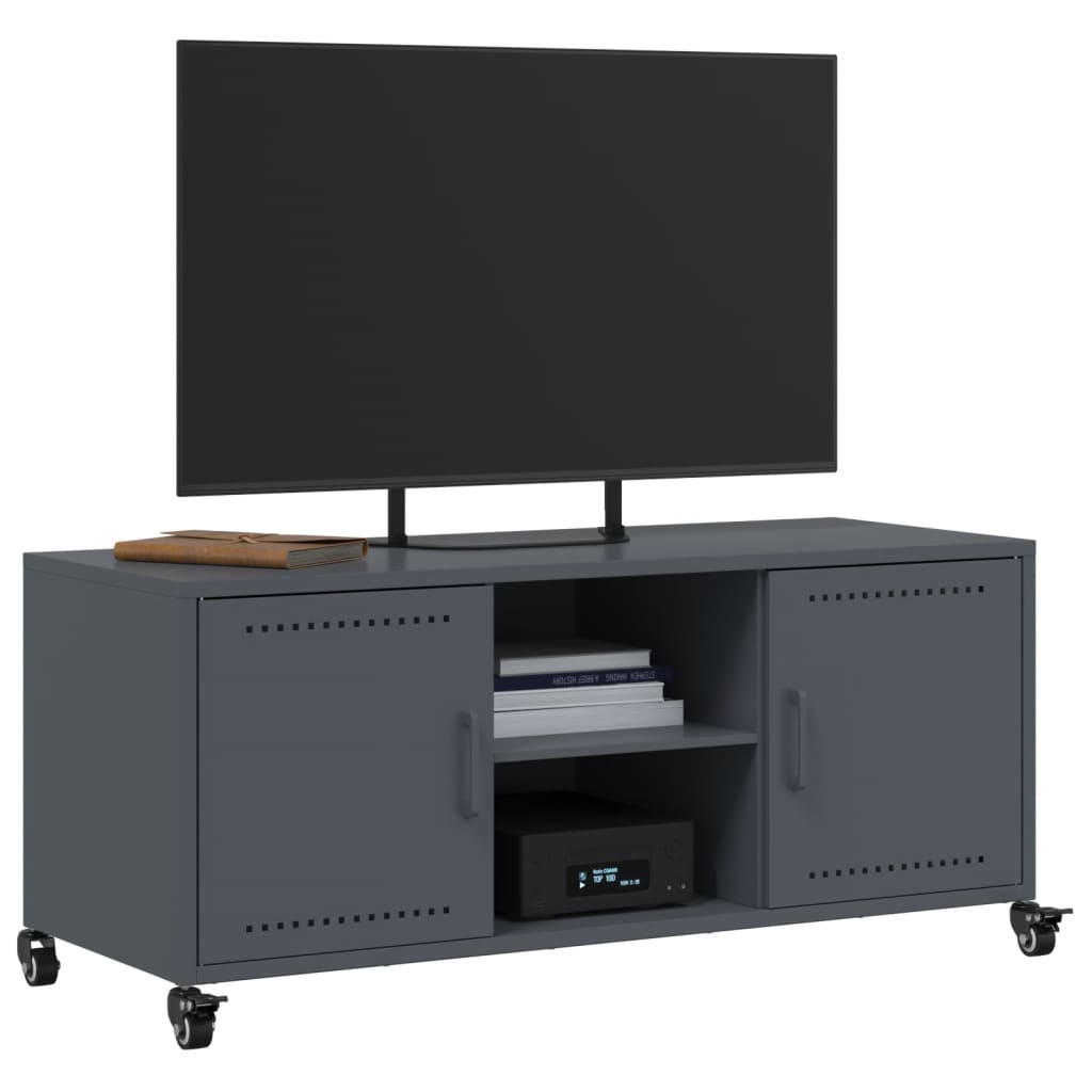 TV-skab Antracit 100,5x39x43,5 cm Stål