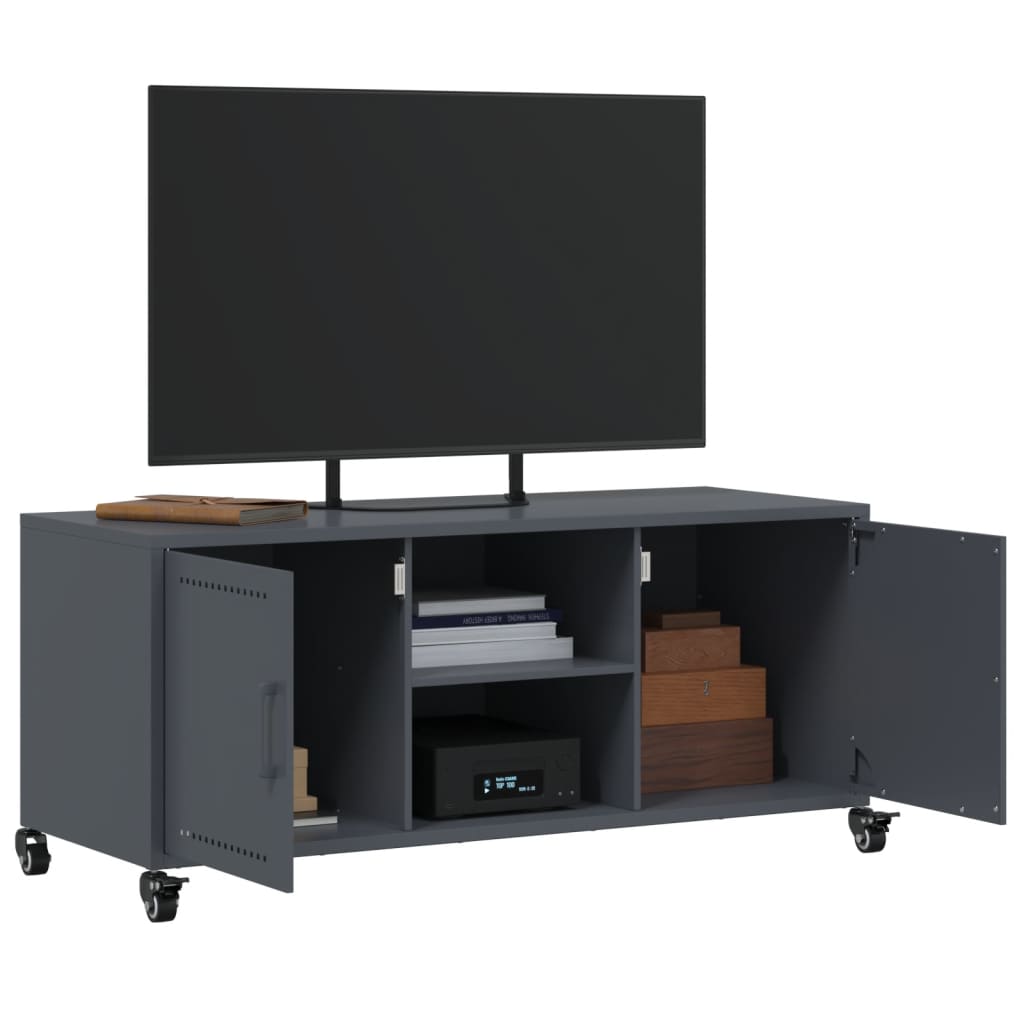 TV-skab Antracit 100,5x39x43,5 cm Stål