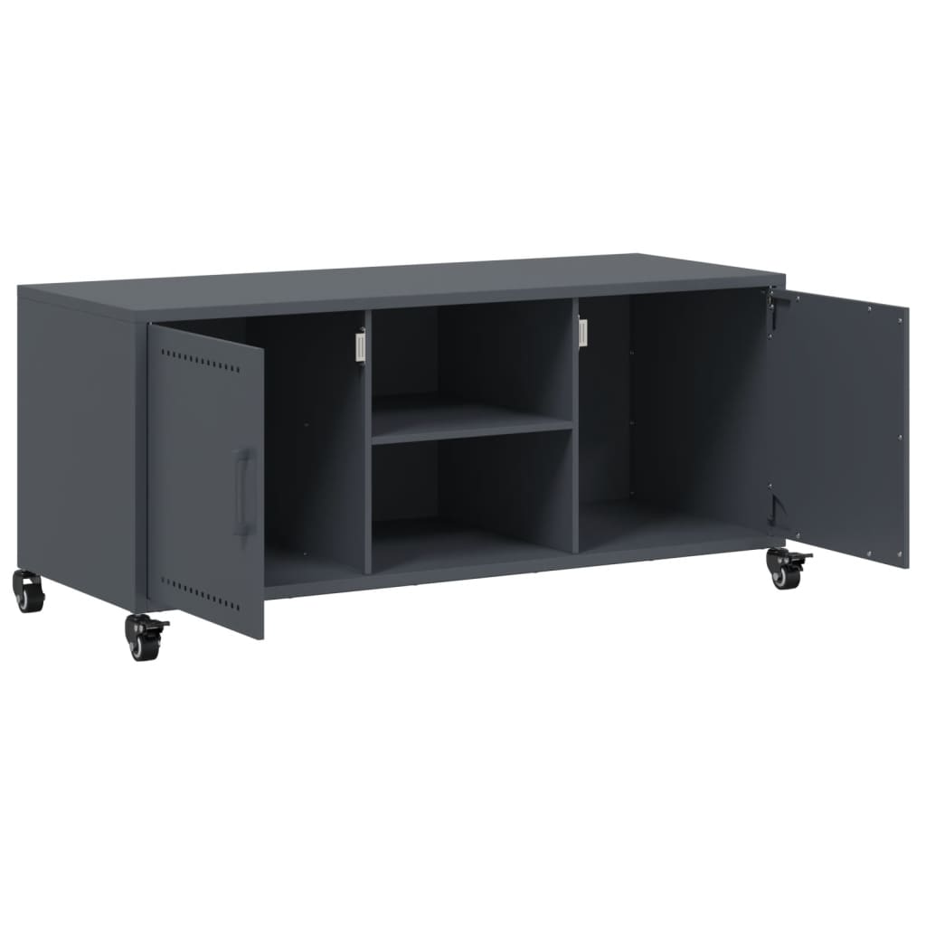 TV-skab Antracit 100,5x39x43,5 cm Stål