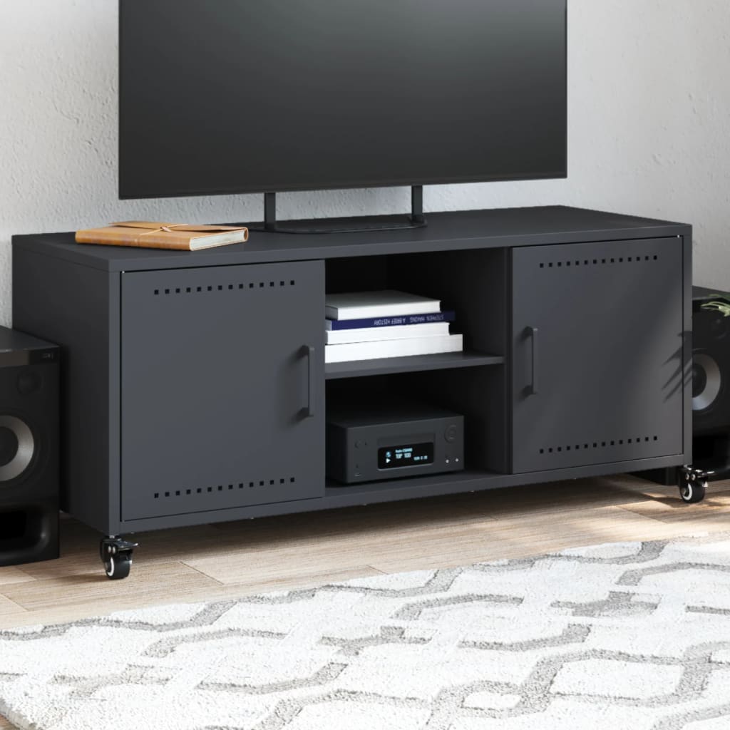 TV-skab Antracit 100,5x39x43,5 cm Stål