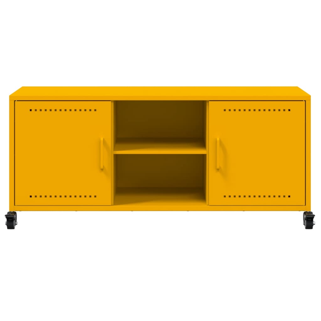 TV-skab Sennep Gul 100,5x39x43,5 cm Stål