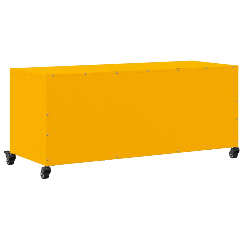 TV-skab Sennep Gul 100,5x39x43,5 cm Stål