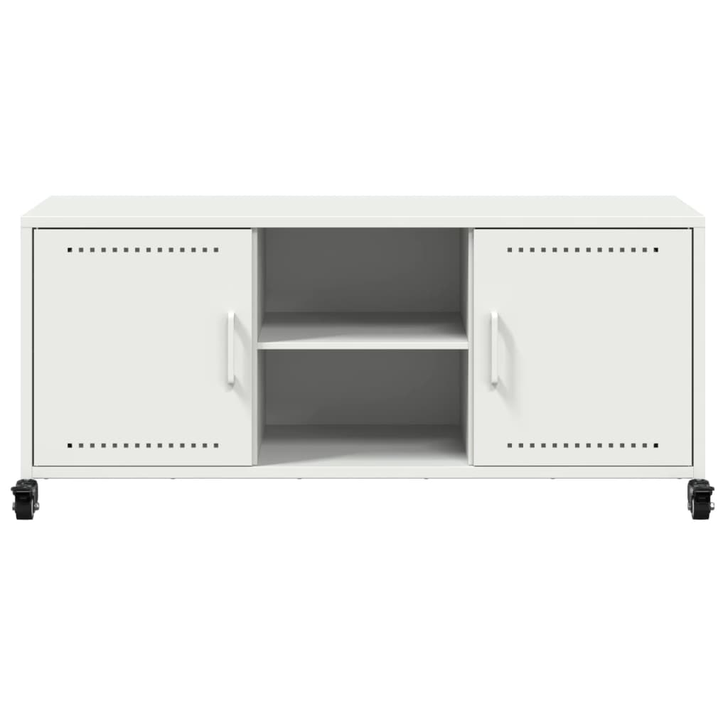 TV-skab Hvid 100,5x39x43,5 cm Stål