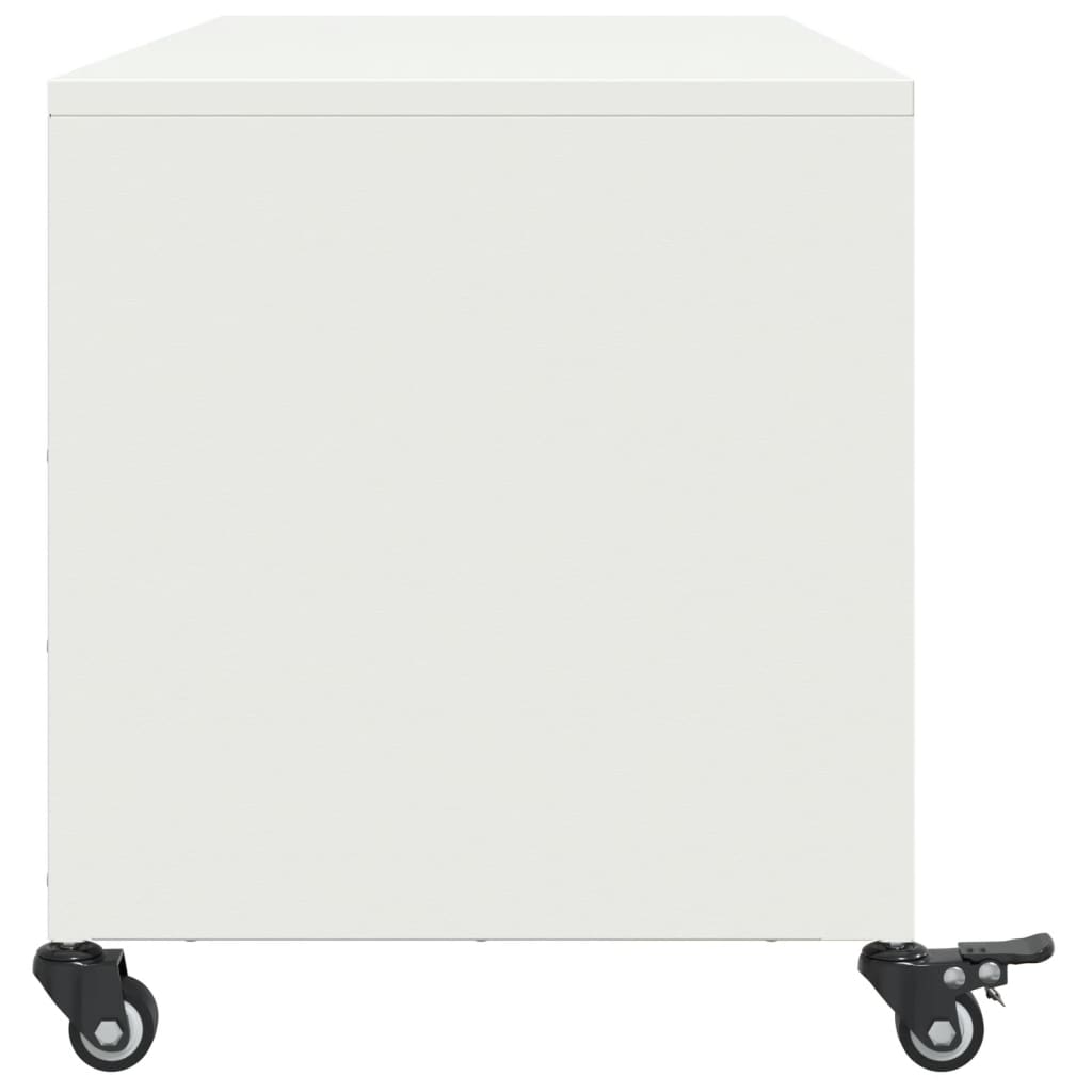 TV-skab Hvid 100,5x39x43,5 cm Stål
