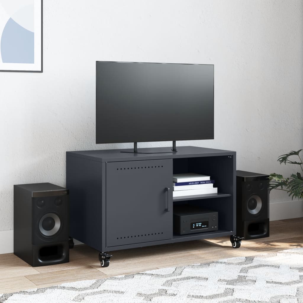 TV-skab Antracit 68x39x43,5 cm Stål