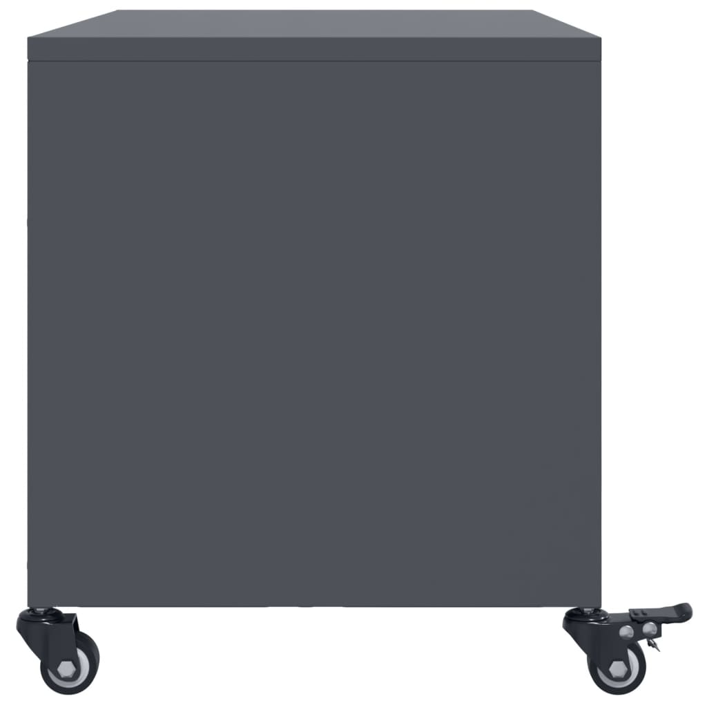 TV-skab Antracit 68x39x43,5 cm Stål