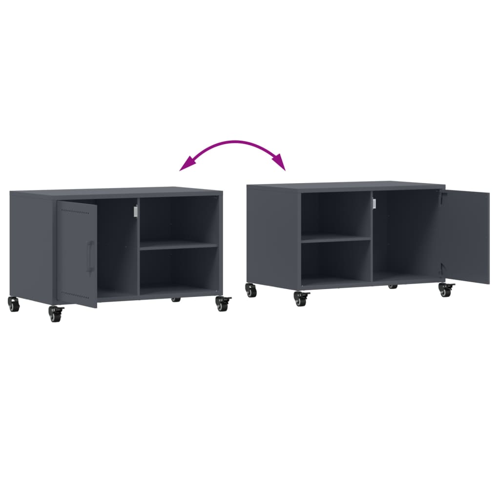 TV-skab Antracit 68x39x43,5 cm Stål