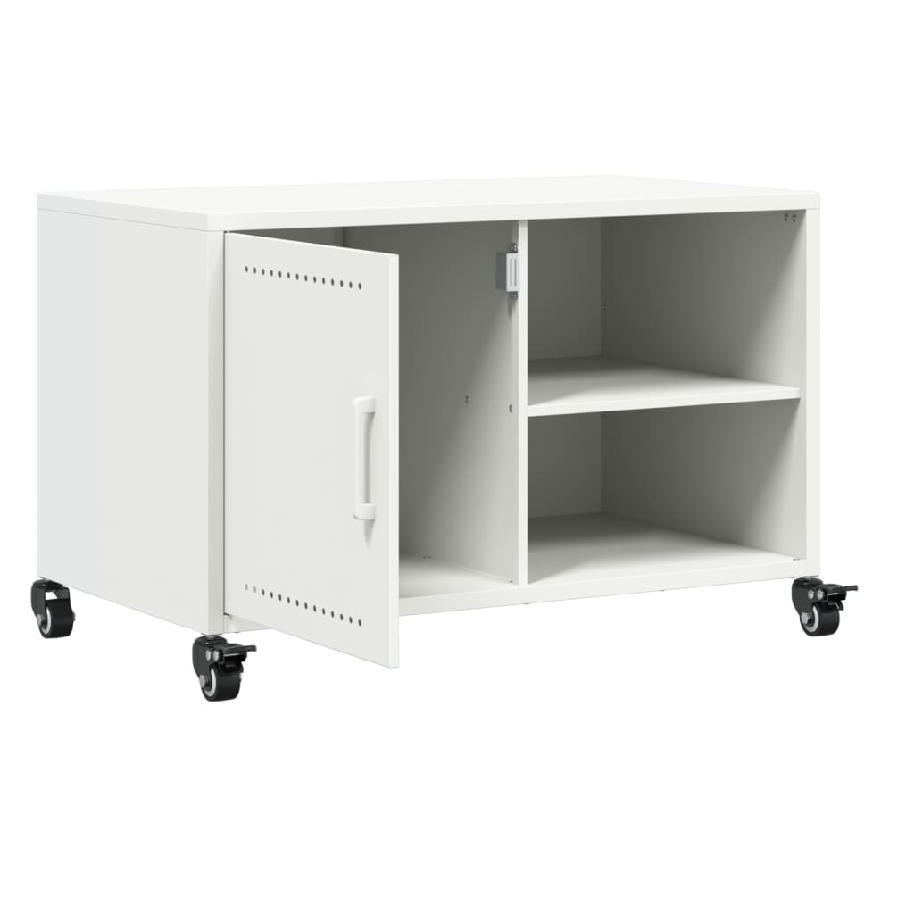 TV-skab Hvid 68x39x43,5 cm Stål