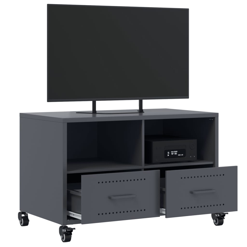 TV-skab Antracit 68x39x43,5 cm Stål