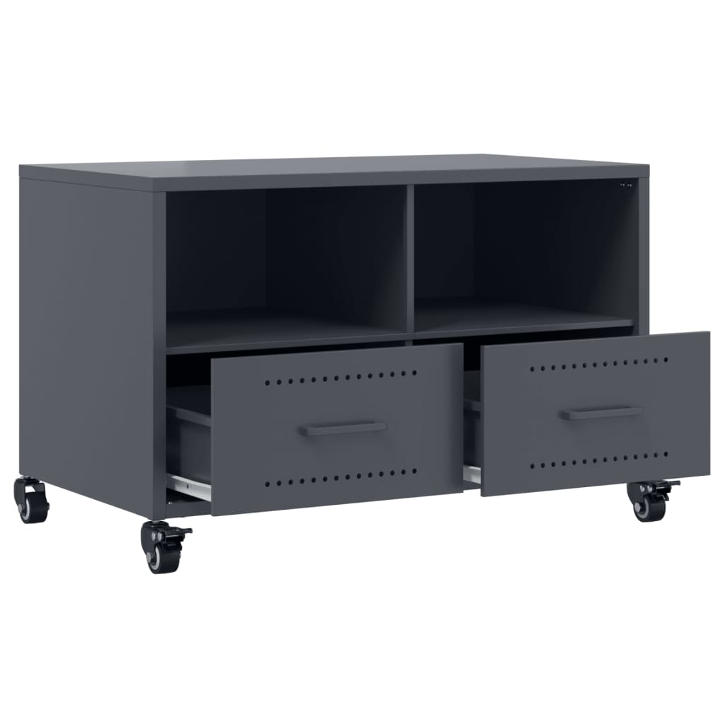 TV-skab Antracit 68x39x43,5 cm Stål