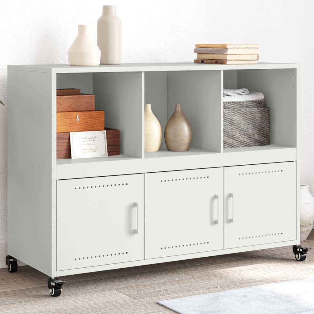 Skænk Hvid 100,5x39x72 cm Stål