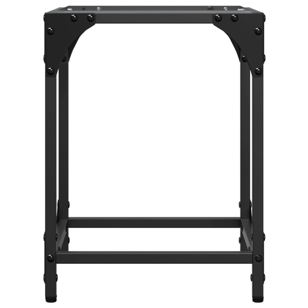 Sofaborde med glasplade 2 stk Transparent 30x30x40 cm stål
