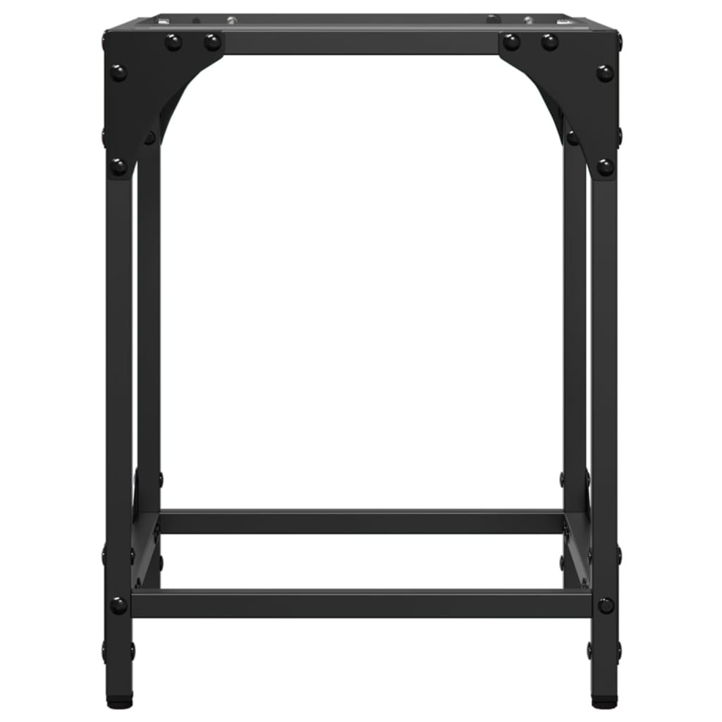 Sofaborde med glasplade 2 stk Transparent 30x30x40 cm stål