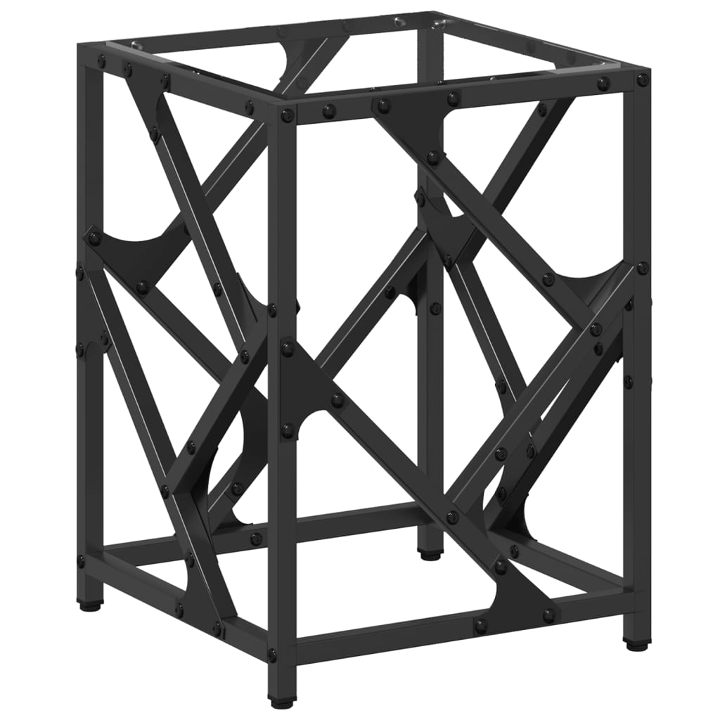 Sofabord med glasplade Gennemsigtig 30x30x41 cm Stål