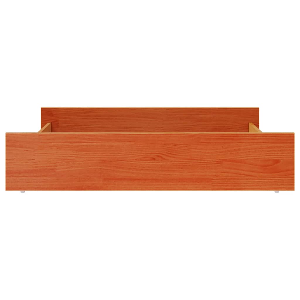 Bettschubladen 2 Stk. Wachsbraun Massivholz Kiefer