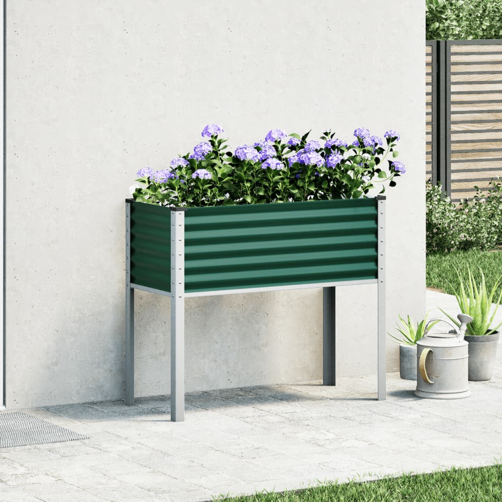 Pflanzkübel Grün 100x45x90 cm Stahl