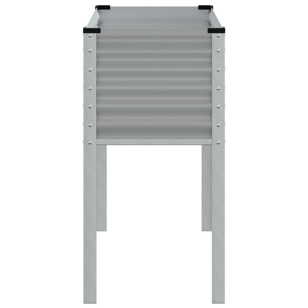 Pflanzkübel Grau 100x45x90 cm Stahl