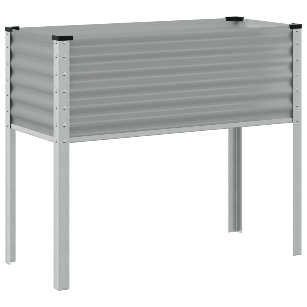Pflanzkübel Grau 100x45x90 cm Stahl