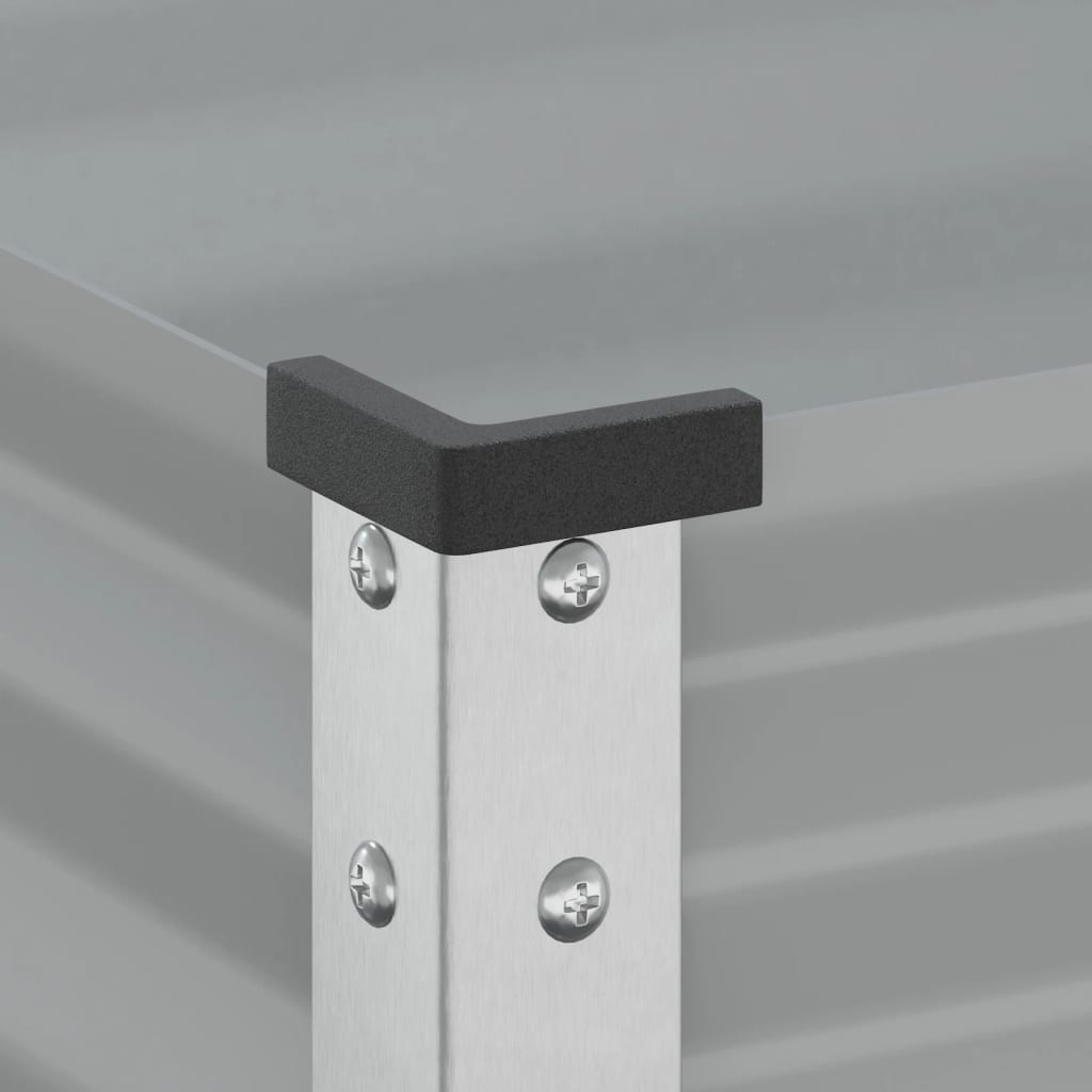 Pflanzkübel Grau 100x45x90 cm Stahl