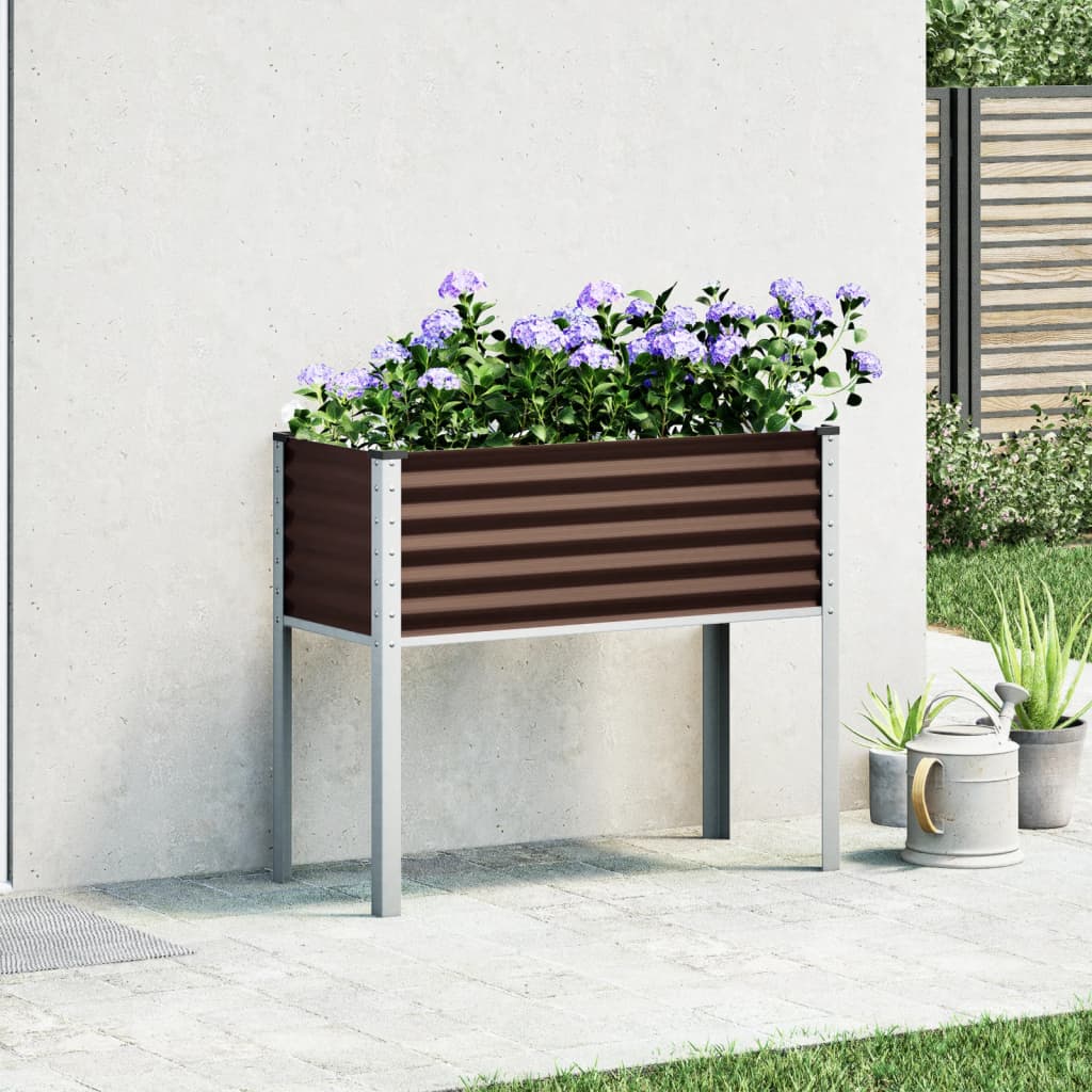 Garten-Pflanzgefäß Braun 100 x 45 x 90 cm Stahl