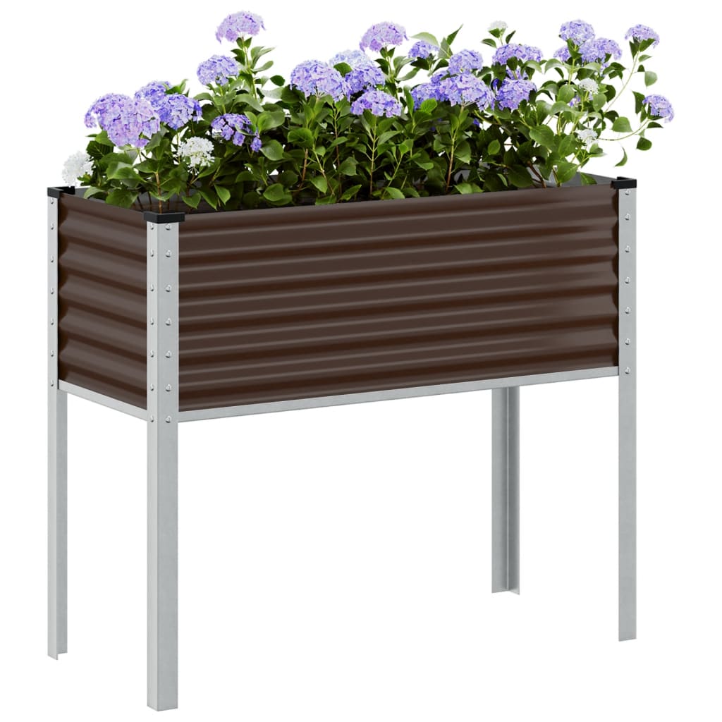 Pflanzkübel Braun 100x45x90 cm Stahl