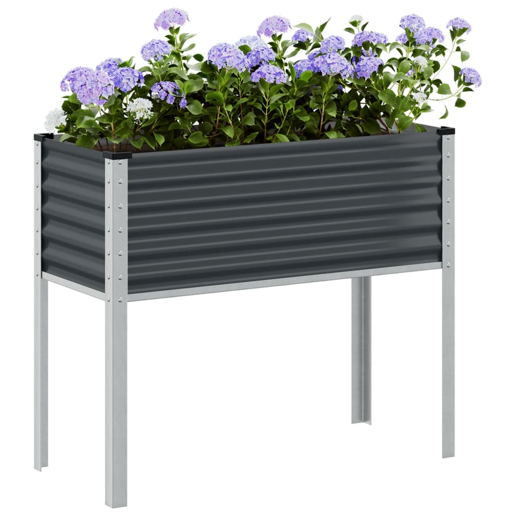 Pflanzkübel Anthrazit 100x45x90 Stahl