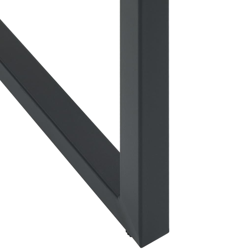 Barstol 2 stk Sort 38x38x80 cm Pulverlakeret stål