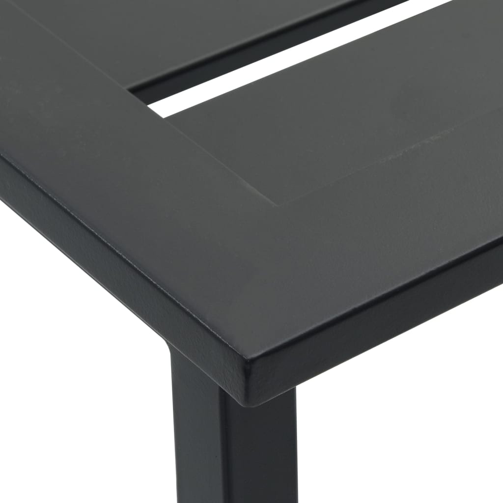 Barstol 4 stk Sort 38x38x80 cm Pulverlakeret stål
