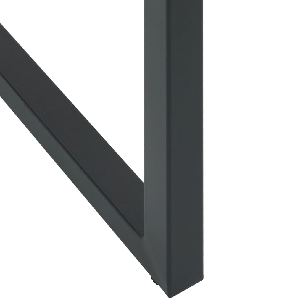 Barstol 4 stk Sort 38x38x80 cm Pulverlakeret stål