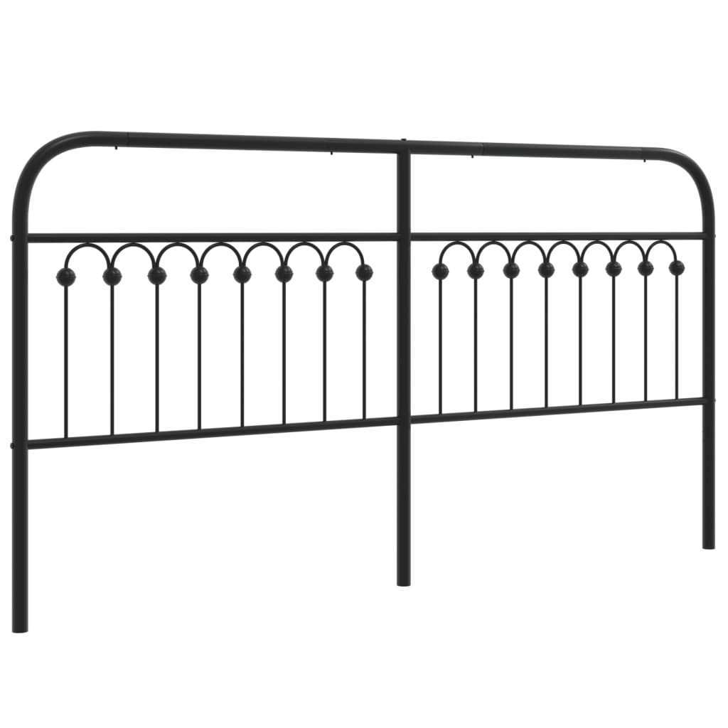 Sengegavl Metal Sort 180 cm